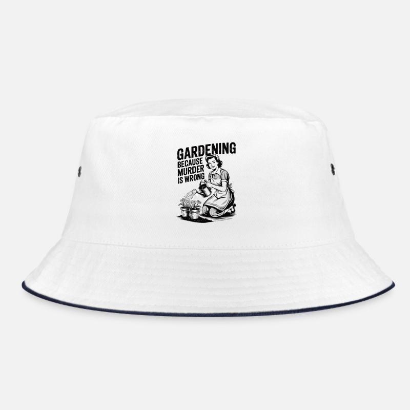 Gardening Because Murder Is Wrong - 50er retro Bucket Hat