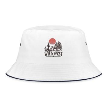 Wild West - Bucket Hat - white/navy - Front