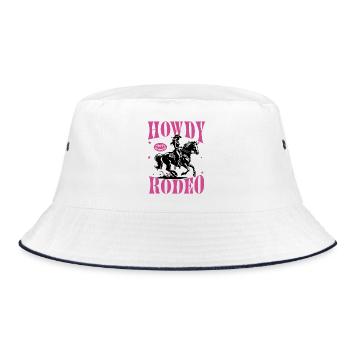 Howdy Rodeo – Not for Beginners - Bucket Hat - white/navy - Front