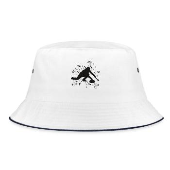 Curler Winter Sports Curling - Bucket Hat - white/navy - Front