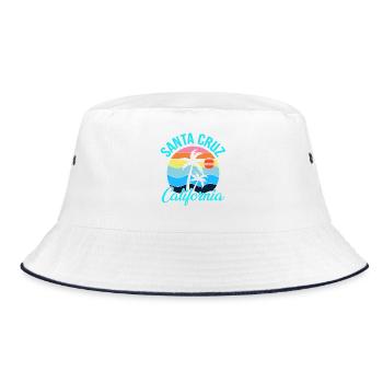 Santa Cruz California - Bucket Hat - white/navy - Front