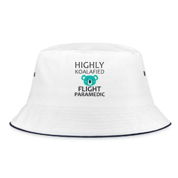 Flight Paramedic Koalafied Luftrettung - Bucket Hat - Weiß/Navy - Vorne