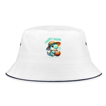 Funky Dino Coconut - Bucket Hat - white/navy - Front