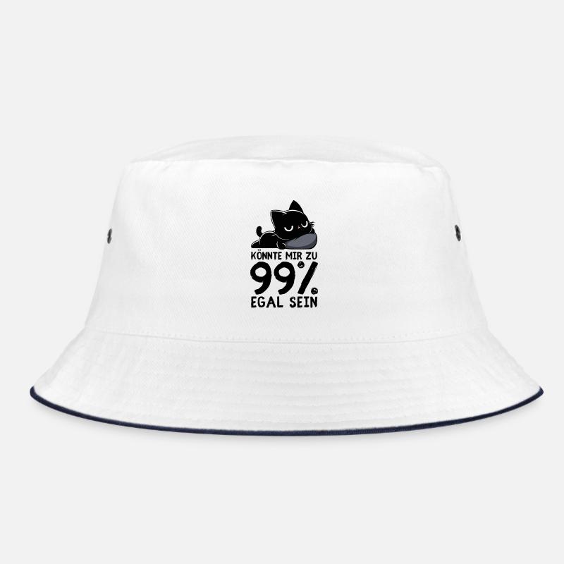 99 % Egal – Chillende Katze Null Interesse Bucket Hat