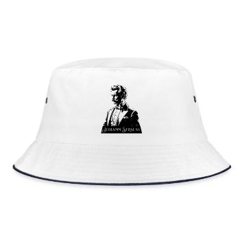 Johann Strauss Portrait Compositeur Musique classique - Bob - blanc/marine - Devant