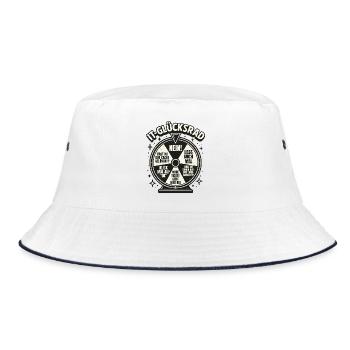 IT Support Wheel of Fortune Service Desk IT Helpdesk - Bucket Hat - white/navy - Front