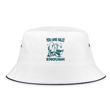 You Are Silly Enough Silly Goose Quirky And Fun - Bucket Hat - white/navy - Front