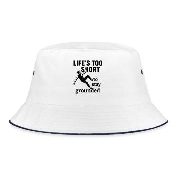life is too short to stay grounded - Bucket Hat - white/navy - Front
