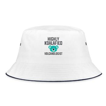 Volcanologist Koalafied Volcanology - Bucket Hat - Weiß/Navy - Vorne