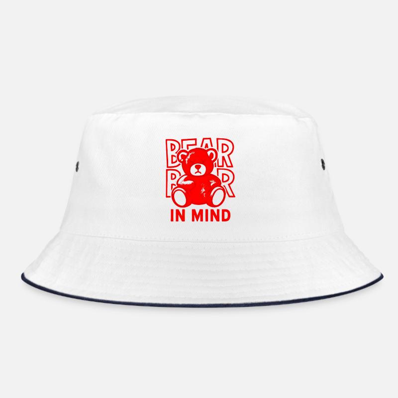 Bear in Mind – Roter Teddy Bär Shirt Statement Red Bucket Hat