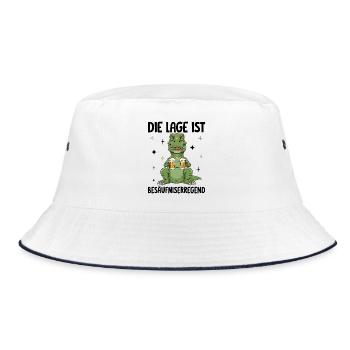 The situation is drunkenness - Bucket Hat - white/navy - Front
