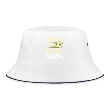 Funny Elementary Completed Soccer Vibe - Bucket Hat - white/navy - Front