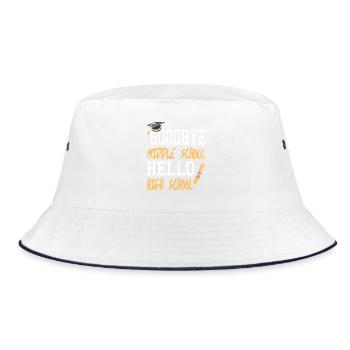 Goodbye Middle School Hello High School - Bucket Hat - white/navy - Front