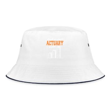 Best Freshman Actuarial Student Bar Graph Humor - Bucket Hat - white/navy - Front