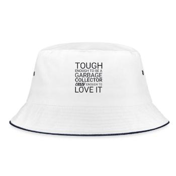 Garbage collector Crazy - Bucket Hat - white/navy - Front