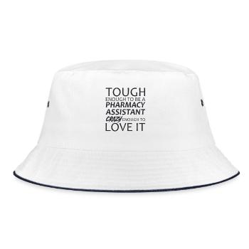 Pharmacy assistant Crazy - Bucket Hat - Weiß/Navy - Vorne