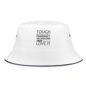 Pharmacy technician Crazy - Bucket Hat - white/navy - Front