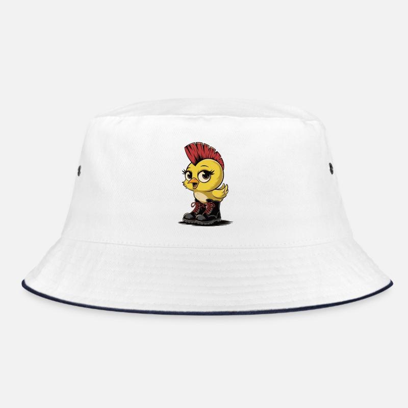 Punk Chick with Boots – Rebellious & Cute Bucket Hat