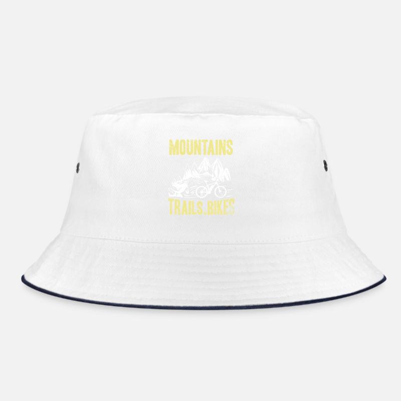Mountains Trails Bikes MTB Adventure Trail Cycling Bucket Hat