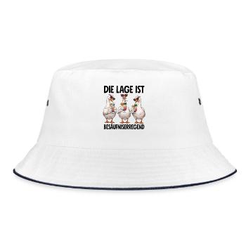 The situation is drunkenness - Bucket Hat - white/navy - Front