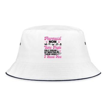 Pharmacy Tech Technician - Bucket Hat - Weiß/Navy - Vorne