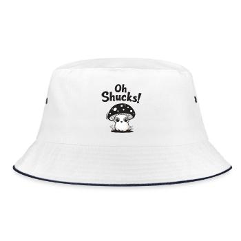 Oh Shucks! Sweet Mushroom - Bucket Hat - white/navy - Front