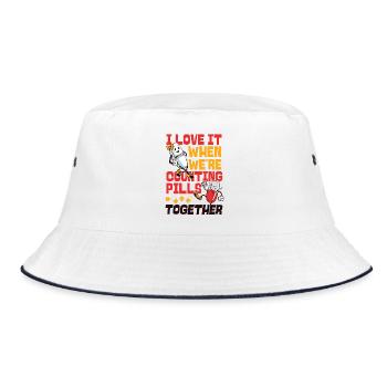 Pharmacy Tech Technician - Bucket Hat - white/navy - Front