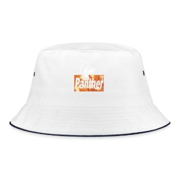 Panther Roar Camouflage Wild Jungle Animal - Bucket Hat - Weiß/Navy - Vorne