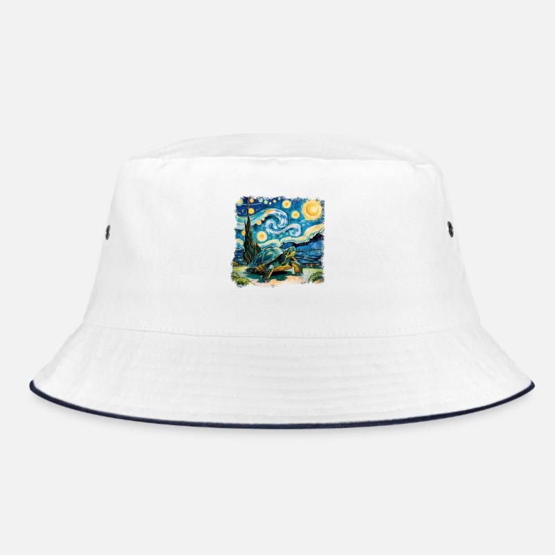 Starry Night Tortoise Artwork Bucket Hat