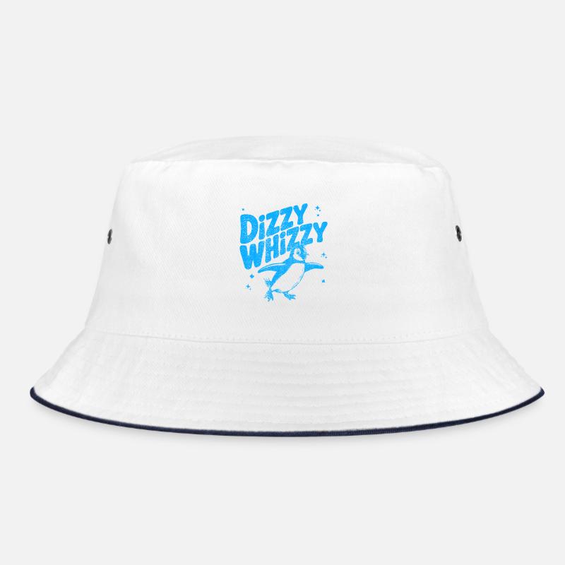 Dizzy Whizzy penguin Illustration Bucket Hat