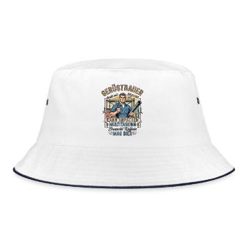 Der Gerüstbauer - Bucket Hat - Weiß/Navy - Vorne