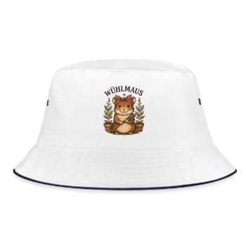 Vole Garden Gardeners Gift Hobby Gardener - Bucket Hat - white/navy - Front