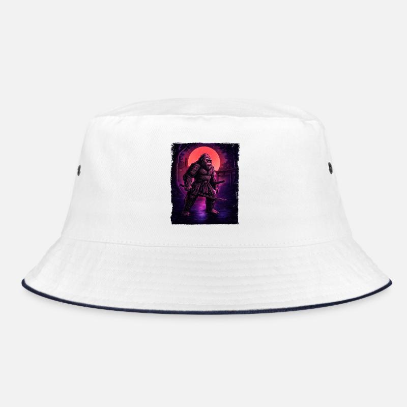 Samurai Bigfoot Cryptid Sasquatch Yeti Hunter Bucket Hat