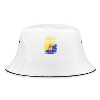 Drapeau Guanche au look rustique - Bob - blanc/marine - Devant