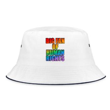 T-shirt arc-en-ciel pour la célébration des droits de l'homme - Bob - blanc/marine - Devant