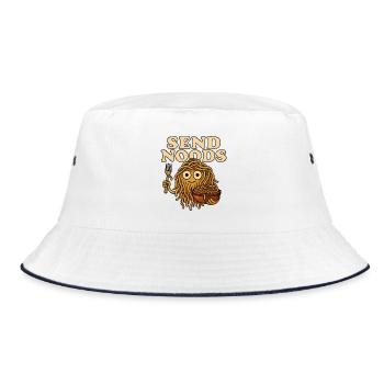 Nudelmonster mit Botschaft - Bucket Hat - Weiß/Navy - Vorne