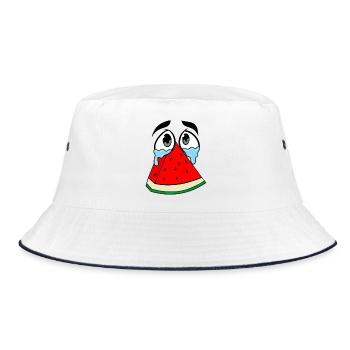 Cry for Palestine - Bucket Hat - Weiß/Navy - Vorne