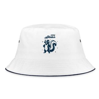 Little Stinker - Cute Skunk - Bucket Hat - white/navy - Front