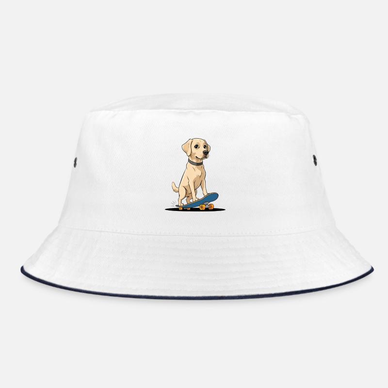 Labrador sur Skateboard Illustration Bob