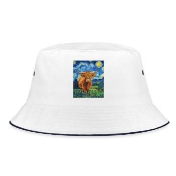 Vache des Highlands - Bob - blanc/marine - Devant