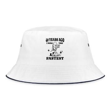 40. Geburtstag Gag zum 40. Geburtstag Geburtstag Geburtstagsparty - Bucket Hat - Weiß/Navy - Vorne
