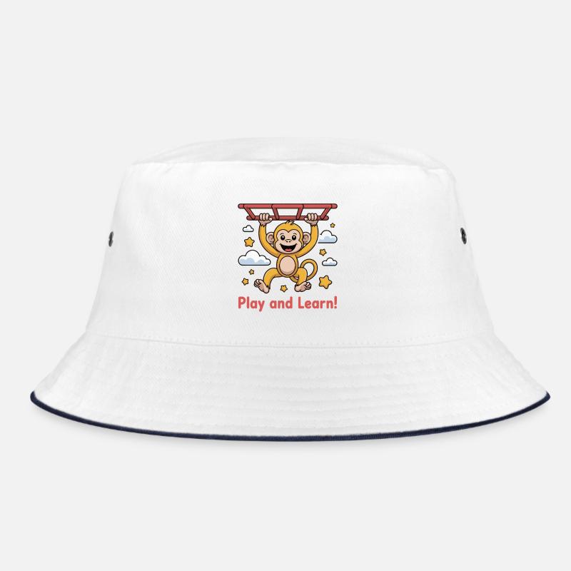 Cheerful Monkey Playground Design Bucket Hat