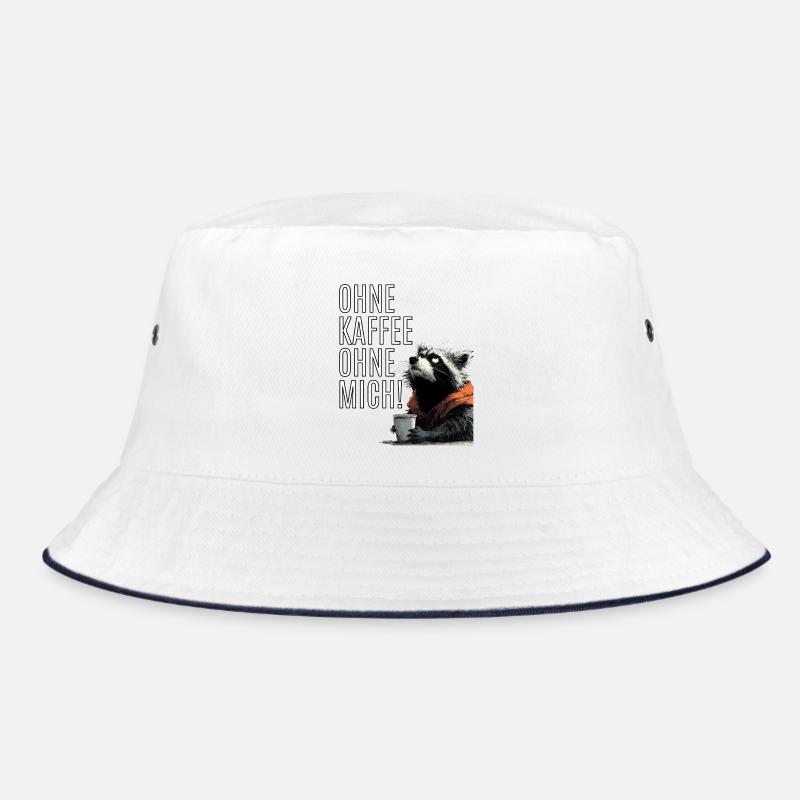 Lustiger Waschbär Kaffee Statement Bucket Hat