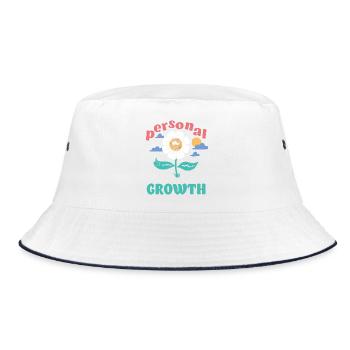 Personal Growth Daisy - Bucket Hat - white/navy - Front