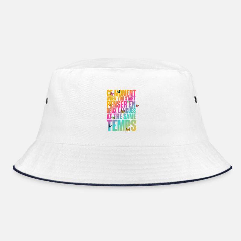 Bunte Motivbotschaft mit Schmetterlingen Bucket Hat
