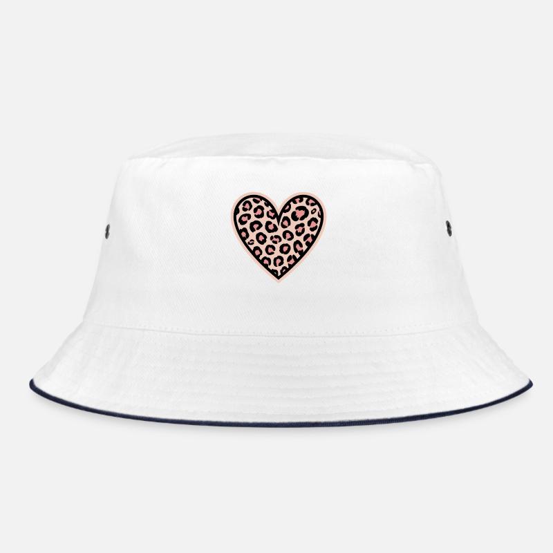 Leopard Herzmuster Bucket Hat
