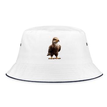 Eagle Bald Eagle Golden Eagle White-tailed Eagle - Bucket Hat - white/navy - Front