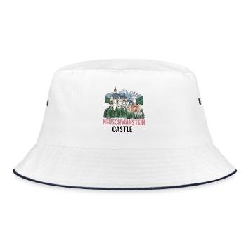 Neuschwanstein Castle - Bucket Hat - Weiß/Navy - Vorne