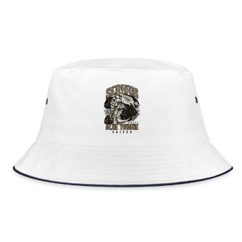 Ernsthaft über Blauzungenskinke Reptilienhalter - Bucket Hat - Weiß/Navy - Vorne