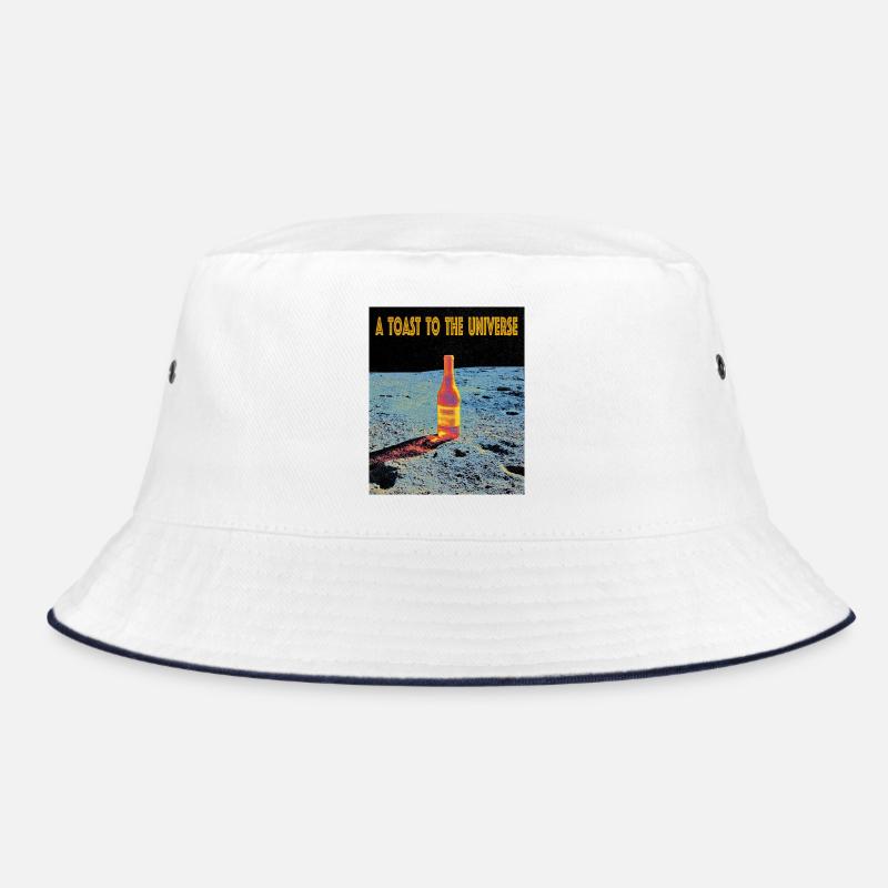 Space celebration with wine bottle Bucket Hat